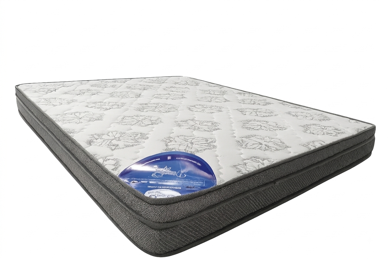 Dream Infinity Latex Premium Mattress in white and grey quilted fabric