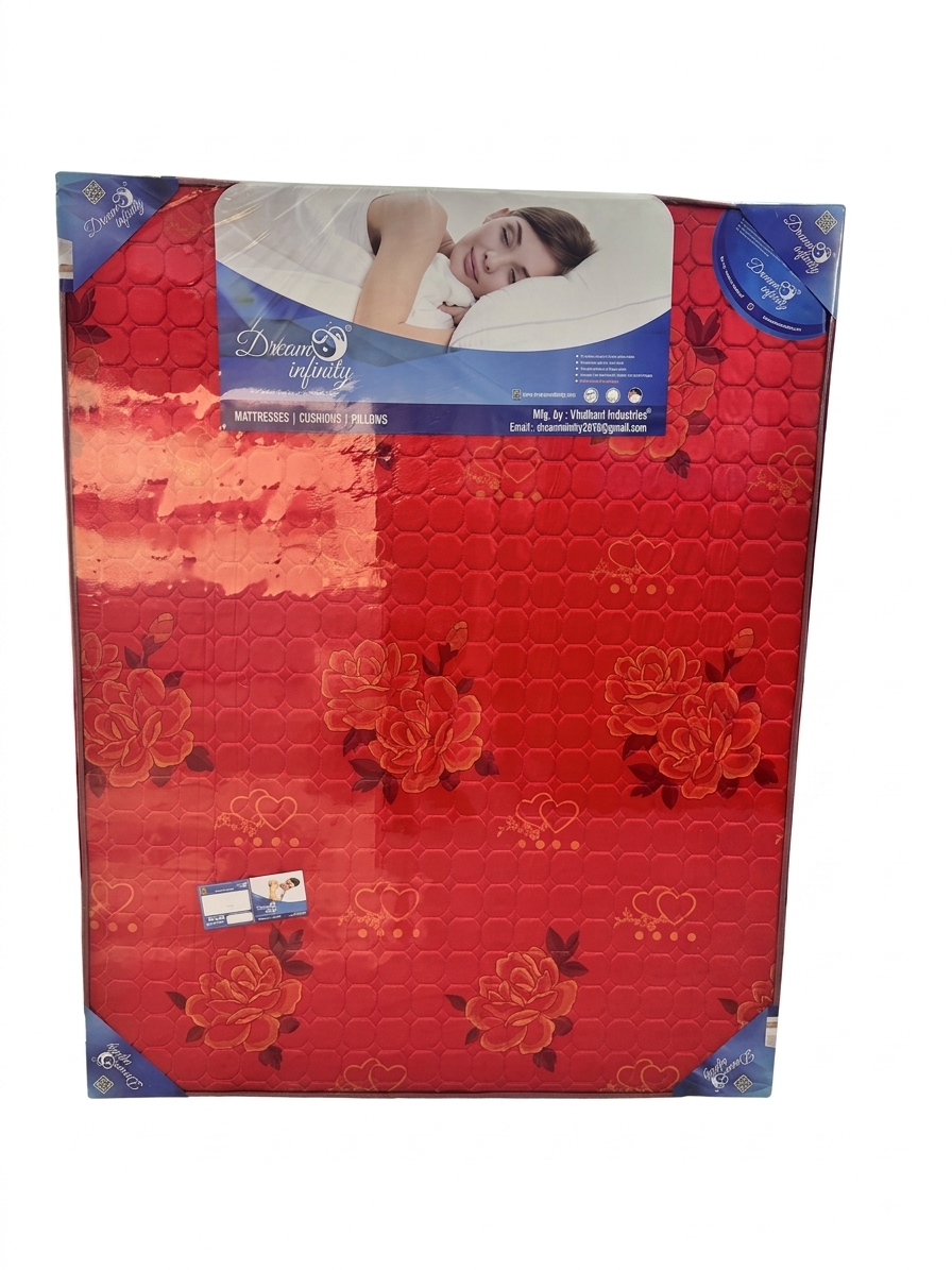 Sleep Now red floral design