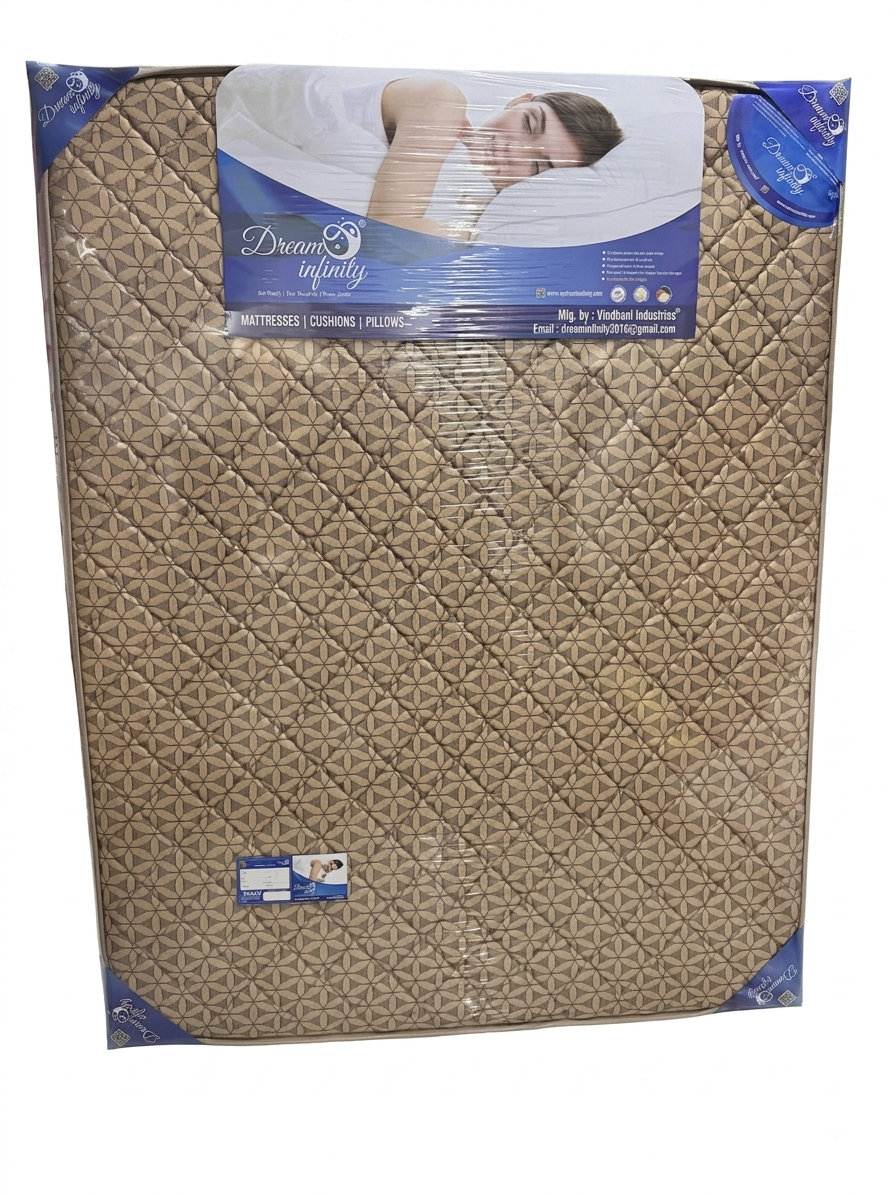 Dream Infinity Soft Comfort Mattress in beige patterned fabric